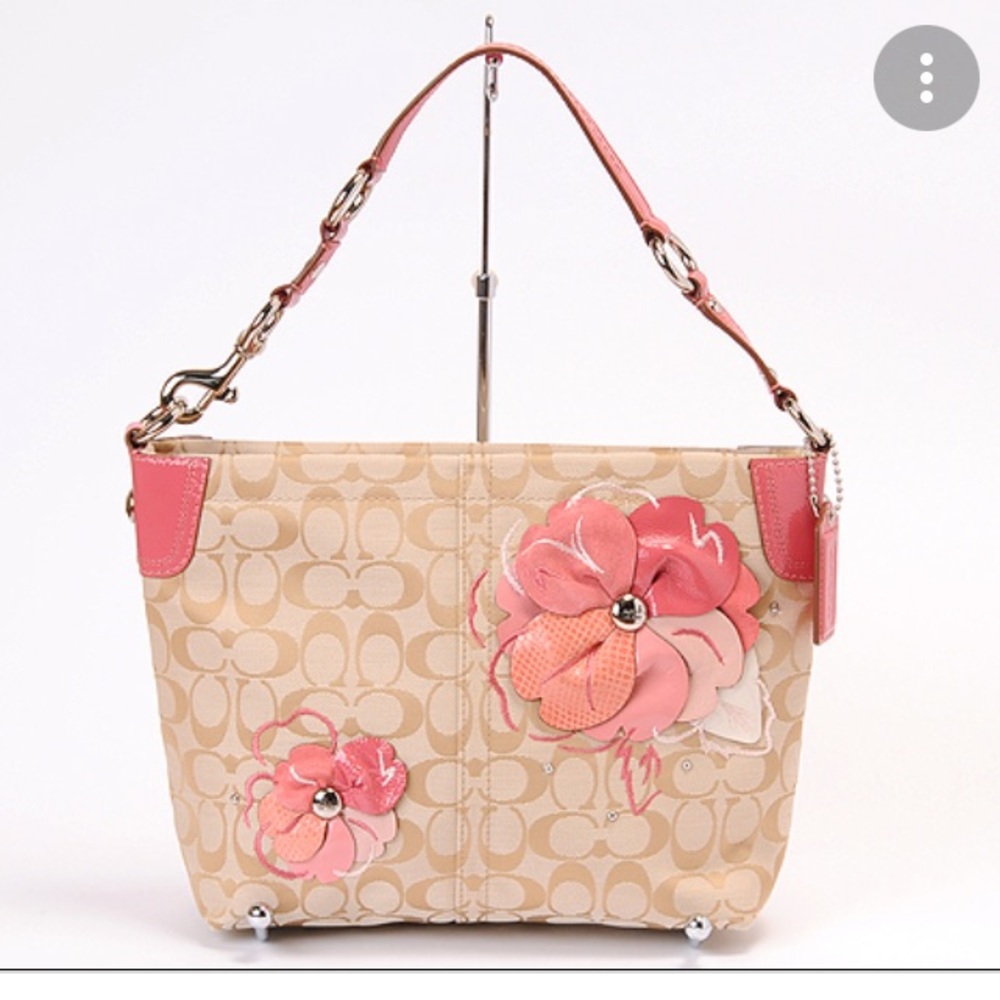COACH BLEECKER FLORAL SIGNATURE PURSE HOBO